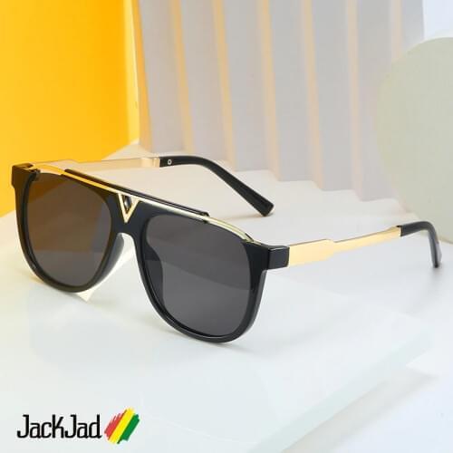 JackJad 2020 Fashion Vintage Classic Pilot Style V Metal Sunglasses Women Men Cool Brand Design Sun Glasses Oculos De Sol 2157