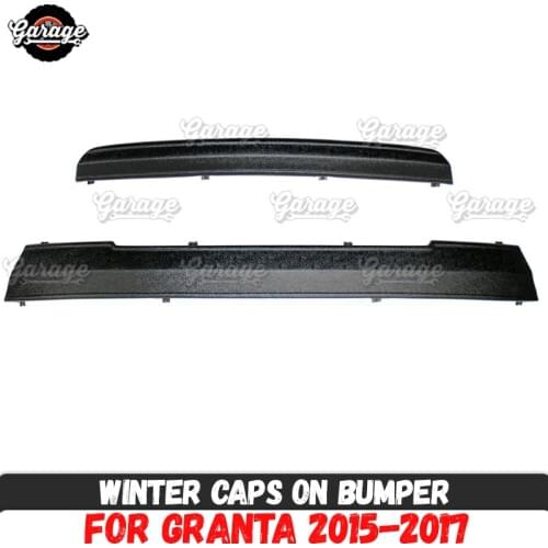 Winter caps for Lada Granta 2015-2017 on radiator grill and bumper ABS plastic accessories covers protective car styling tuning