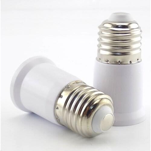 2pcs E27 to E27 Light Base Socket Bulb Adapter Extender LED Lamp Extension Converter Connector CFL Light Bulb Adapter