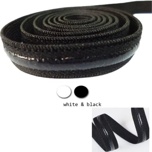 20M 12mm Black or White elastic ribbon silicone grip webbing gripper bras lingerie clothing girdle accessory ewing accessories