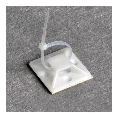 38x38mm Adhesive Cable Tie Mount Cable Holder / Cable Fixed Seat + Nylon cable tie + adhesive tape
