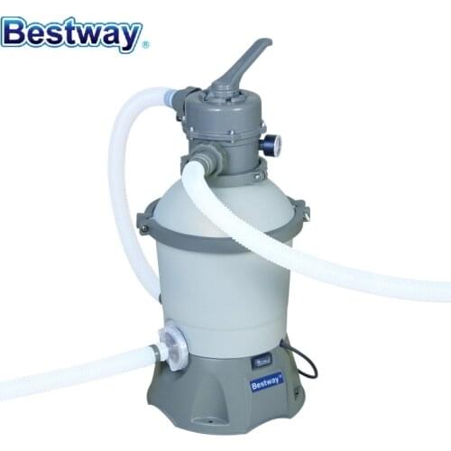 58397 Bestway 2019 New 530 Gal Sand Filter For 1100-16000L Pool Corrosion-Resistant Tank 6-Position ValveTop Flange Clamp Design