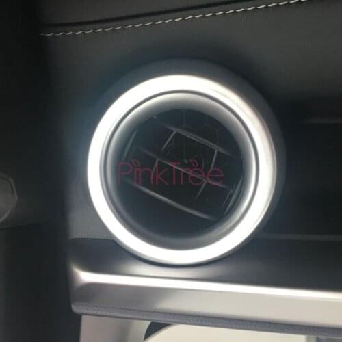 Accessories For Toyota RAV4 2013-2016 2017 2018 2019 Matt Silver Chrome Interior Air Conditioner Vent Cover Decorative Styling