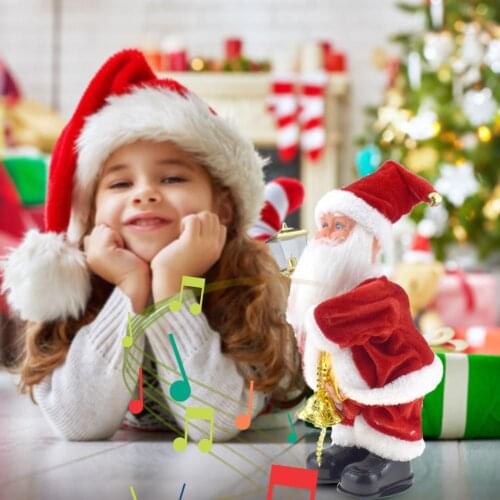Electric Santa Claus Toys Bell Dancing Doll Christmas Decor for Home with Light Fashionable Liberal and Lovely Appearance