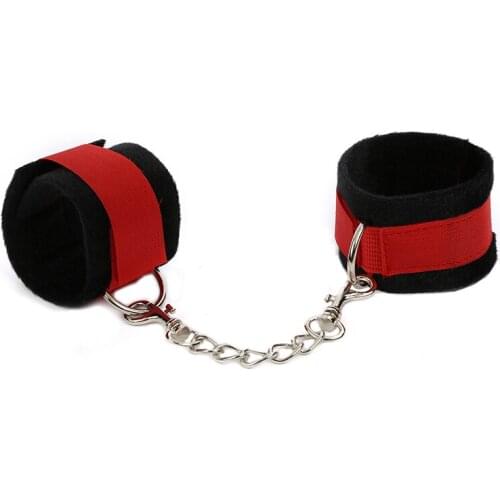 HanHaoBird Magical Sexy plush metal ankle adult supplies chain length 15 cm handcuffs 21 cm long Erotic performance game toy