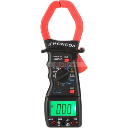 Hd Hd9592 Digital Clamp Meter Multimeter Ammeter Voltmeter Ohmmeter Temperature W Frequency Test & Lcd Backlight Clamp Meter