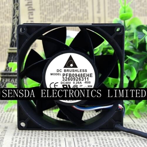 For delta PFB0948EHE -R00 3260926311 RD Alaram DC 48V 0.26A Inverter Fan 7000RPM 9038 9cm 90*90*38mm Blower Cooling Fan