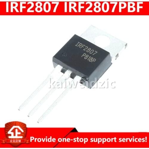 Kaiweikdic New imported original IRF2807PBF IRF2807 75V82A RF2807P TO-220 N-channel FET/power transistor inverter