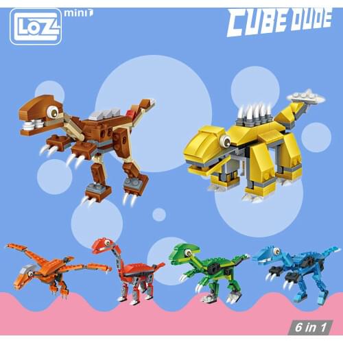 LOZ Mini Blocks Dinosaur Egg Toy Jurassic Dinosaur Action Figure Animal Building Blocks Set Bricks Tyrannosaurus Rex T-Rex 4005