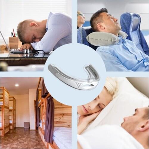M89F For Sleep Reusable Silicone Anti Snoring Mouthpiece Dental Mouth Guard Health Tooth Socket Smooth Breathing Home