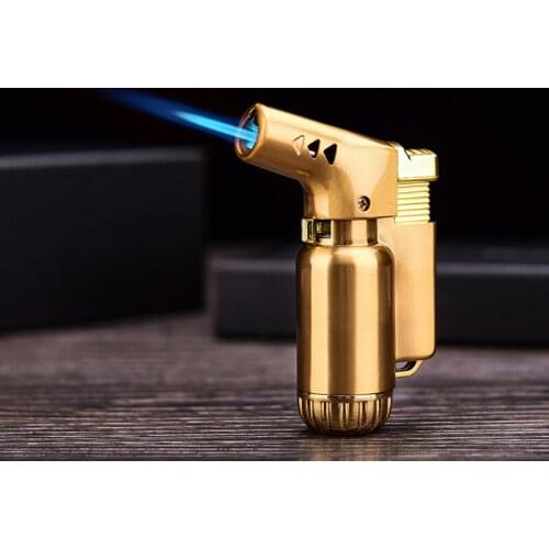 Metal Butane Gas Spray Gun Cigarette Lighter Inflatable Windproof Portable Turbine Torch Lighter Kitchen Smoking Accessories