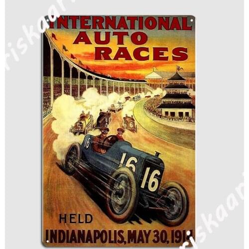 Retro Auto Race Metal Sign Poster Garage Club Club personalized Racing Tin sign Poster