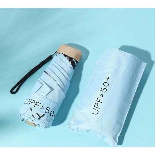 Mini Pocket Women Umbrella Anti UV Parasol Ultralight Rain Sun Umbrella Girls Portable Folding Umbrella