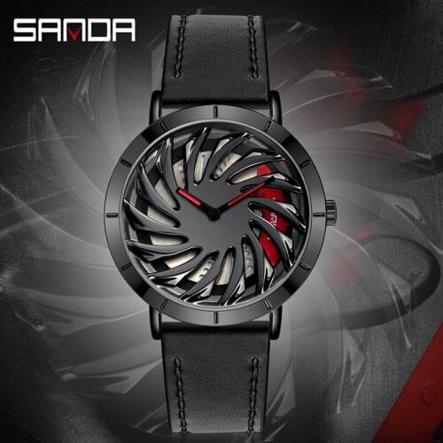 Top Brand SANDA Mens Watches Fashion Luxury Quartz Wrist Watch Simple Design Men Wristwatches 30M Waterproof Clock Males