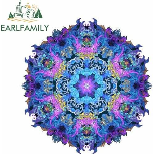EARLFAMILY 13cm x 12.4cm for Night Mandala Car Stickers Vinyl Window Laptop Family Wall Decal Funny Waterproof Graffiti Sticker