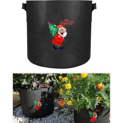 3 5 7 10 15 20 Gallon Christmas Garden Plant Non-woven fabric Grow Bag Vegetable Flower Pot Planter