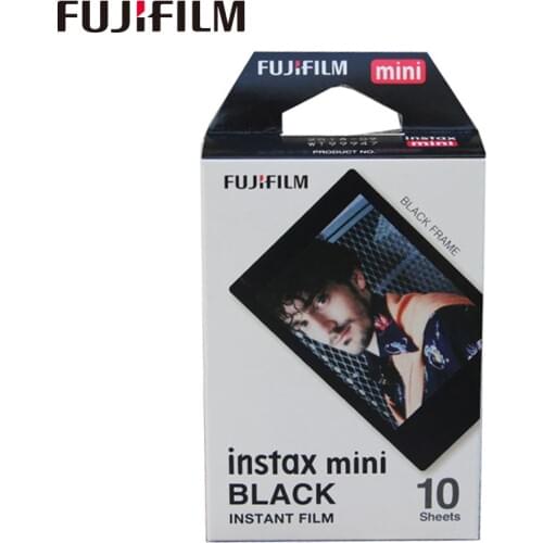Genuine Fujifilm Instax Mini Black Frame Film 10 Sheets for Mini 11 9 8 7 7s Plus 70 90 25 50s Camera Share SP-1 SP-2