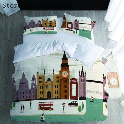 Luxury Bedding Set King/Europe/Queen/Custom 2/3pcs Duvet Cover Set Quilt/Blanket Cover Set Bedclothes School Printing Bed set