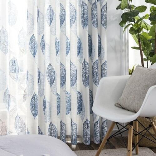European-style Curtains For Living Dining Room Bedroom Modern Simple Printed Curtains Tulle Finished Product Customization