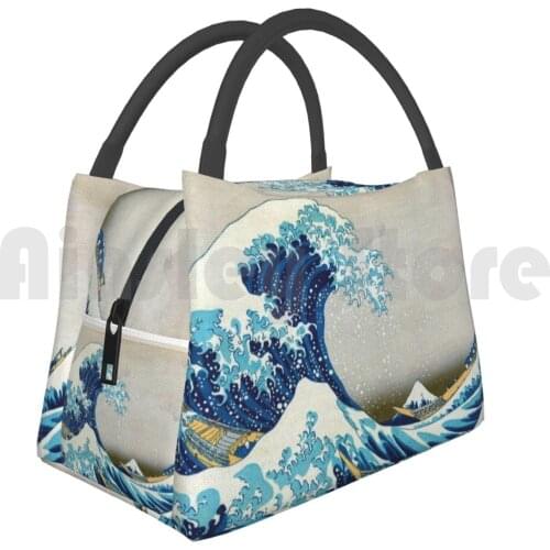 Cooler Lunch Bag Picnic Bag Great Wave Off Kanagawa 1831 Japanese Art Japanese Wave Art Famous Art Classic Art Vintage
