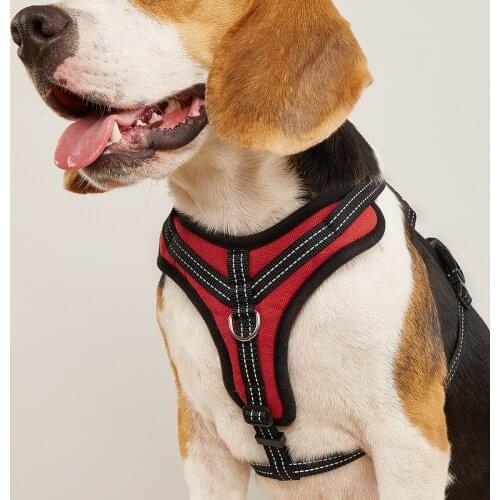 Dog Harness No Pull Reflective， Comfortable Harness with Handle，Fully Adjustable Pet Leash Vest for Small Medium Large Dog Breed