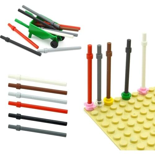 Technical MOC Parts Building Blocks 1x6 Round Bar 6L with Stop Ring Assembles Particles Compatible with 63965 Bricks Toy