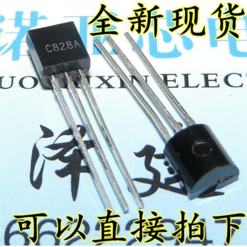 100pcs/lot Transistor 2SC828 C828 TO92 PNP Low Power Transistor 0.1A 30V