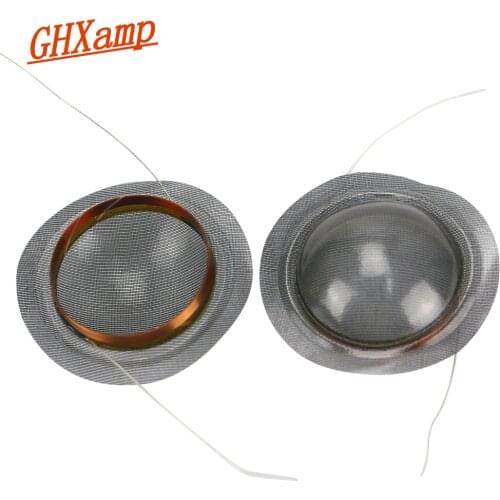 GHXAMP 28mm Core Treble Voice Coil Crystal Diaphragm Black Translucent Film Tweeter Speaker repair 1Pairs
