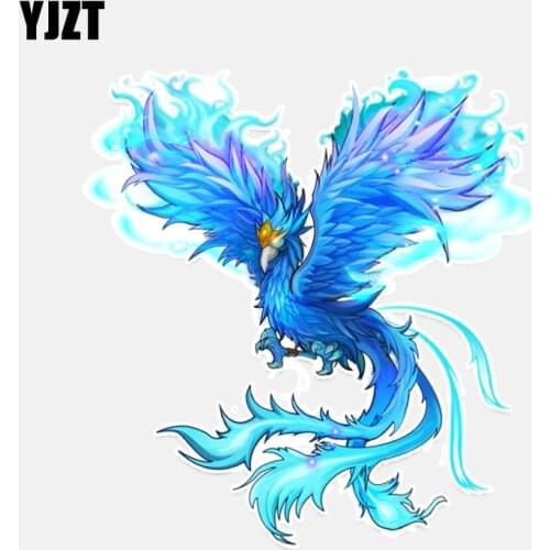 YJZT 12.1*12.9CM Beautiful Birds Feather Phoenix Wings PVC Car Sticker Personalized 11A0070