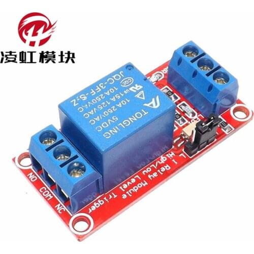 1 relay module with optocoupler isolation, support high and low level triggering, one relay expansion board 5V