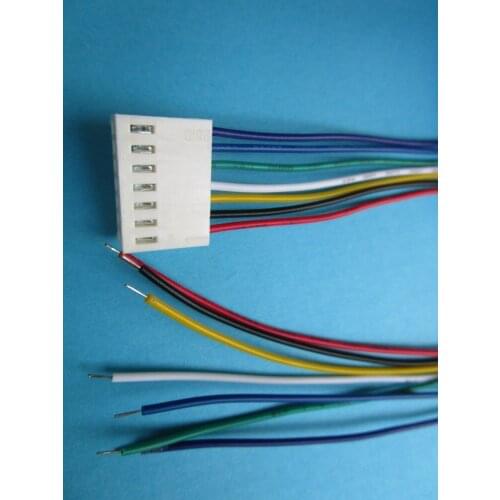 1000 Pcs 2510 Pitch 2.54mm 7 Pin Female Connector with 26AWG 300mm Leads Cable