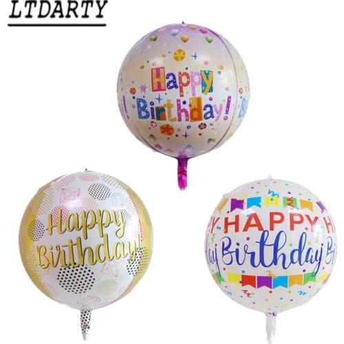 5pcs 22inch 4D happy birthday balloon Fireworks Birthday Balloons Helium balloons 1st birthday party decorations Supplies