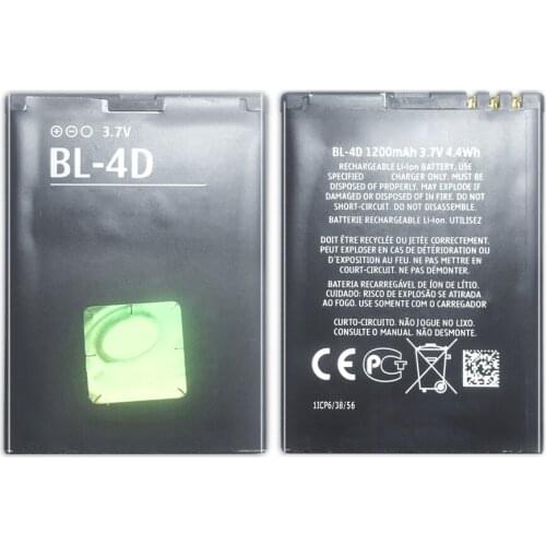 Mobile Phone Battery For Nokia N97 Mini N8 E7 E5 803 N803 702T E6 N5 210 T7-00 BL 4D BL-4D 1200mAh