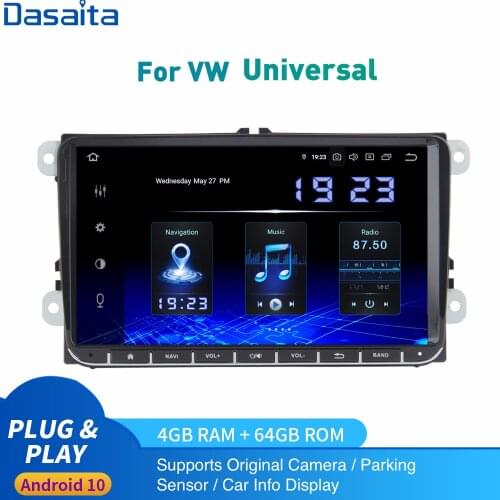 Dasaita Android 10 Car Radio 2 Din for VW GTI Jetta Golf Polo Passat Tiguan Touran Seat Leon 2Din GPS DSP IPS 6gb+64gb Carplay