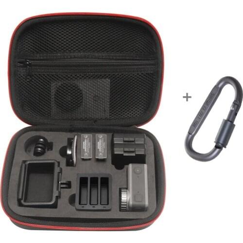 Portable case PU waterproof shock absorber bag border battery charger spare parts storage bag for dji osmo aciton sport camera
