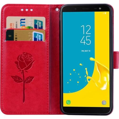 For Samsung Galaxy J6 Plus Case Wallet Leather Flip Case Cover Samsung J6 2018 Case Luxury Vintage Leather Book Design