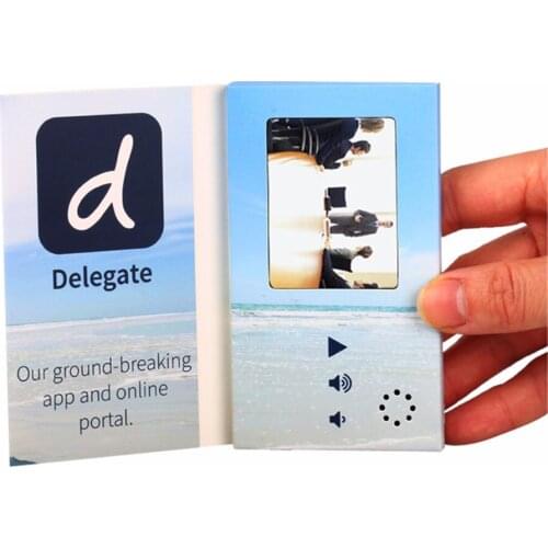 Design production customize 2.4 inch business video brochure video greeting card video screen cards for Advertising Propaganda