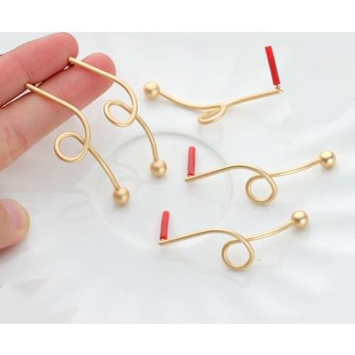 6pcs/lot Zinc Alloy Golden Geometric Exaggerated Long Base Earrings Connectors Linkers For DIY Drop Earrings Jewelry Accessories