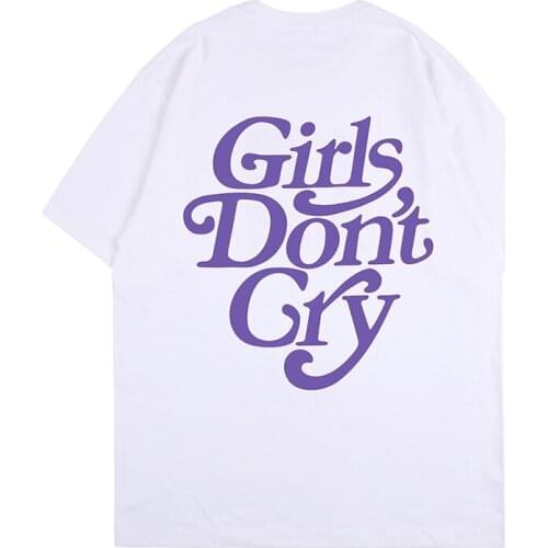 Women Girls Dont Cry TShirts Purple Graphic Tees Japanese Streetwear Printed Summer Harajuku Oversized T Shirt Women Clothing