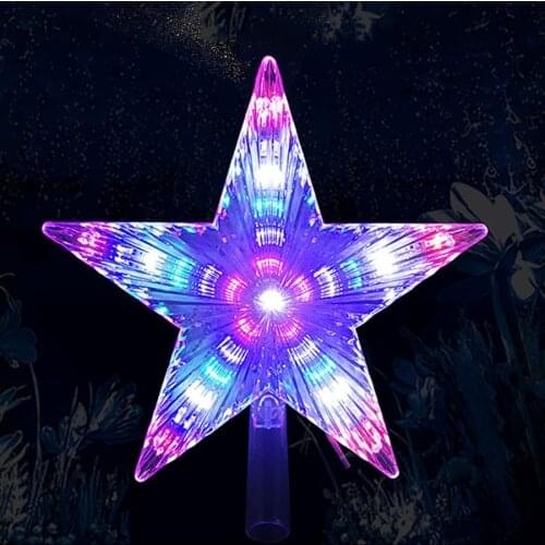 Thrisdar Christmas Tree Top Star Fairy String Lights Christmas Star LED Garland Light for Wedding Party Garden Holiday Decor