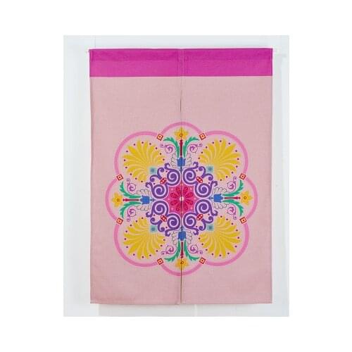 Chinese Decorative Pattern Pink Figure Noren Thicken Door Curtain Japan Totem Decoration Portiere Hangings Door for Living Room