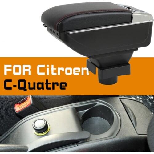 Leather Car Armrest For Citroen C-quatre Arm Rest Rotatable saga