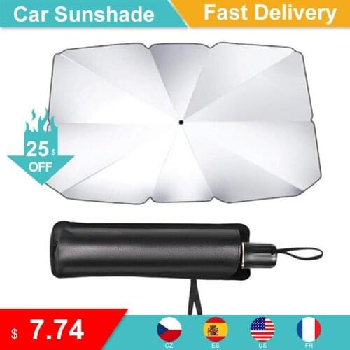Summer Car Umbrella Type Sunshade Protector Umbrella For Auto Front 145x79cm Foldable Windshield Sun Shade Anti-UV Sunshade