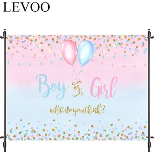 LEVOO Photography Backdrop Gender Reveal Balloon Baby Shower Spot Backdrop Photocall Photobooth Studio Shoot Fabric