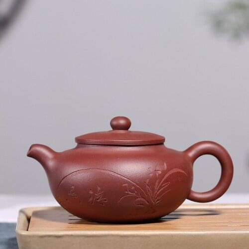 Selling yixing are recommended by the manual undressed ore purple orchid mud flat belly tea set gift customization
