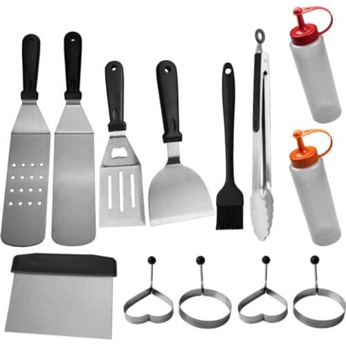 Barbecue shovel tools stainless steel teppanyaki set steak shovel dishes shovel combination