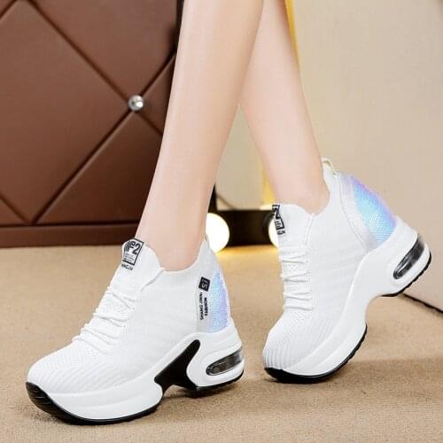 Chunky Sneakers Glitter Designers Women Sneakers Mesh Breathable Women Shoes Flat Platform Casual Shoes Soft Leisure Footwear