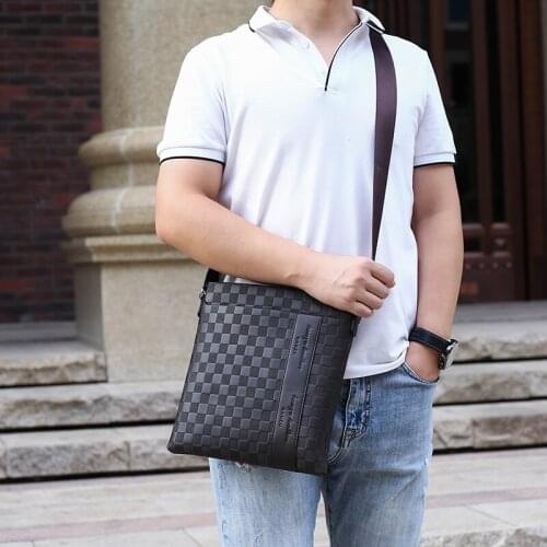Crossbody Shoulder Bag Husband Mens Purse Leather Messenger Business Waterproof Brand Cross Body Sling With Document Bag Fashio