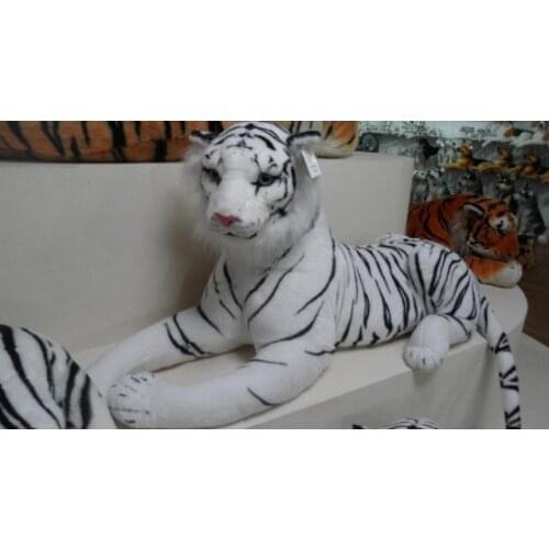 Stuffed animal 60 cm plush lying tiger toy white tiger doll great gift w496