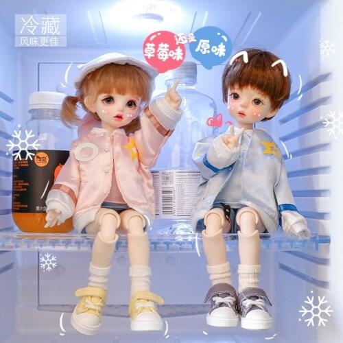 BJD clothes strawberry milk suit jacket vest shorts baseball cap set for yosd 30cm DD SD 1/6bjd doll clothes accessories